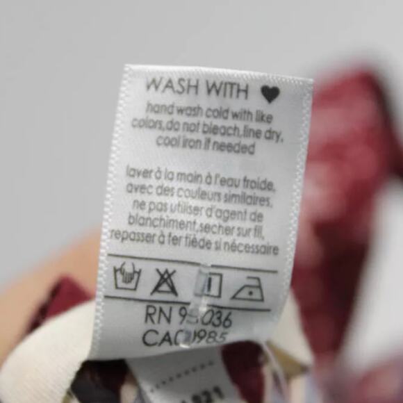 Eberjey Kayla Burgundy Floral Cotton Voile Cover Up Mini Dress S NWT $168 - Picture 10 of 12